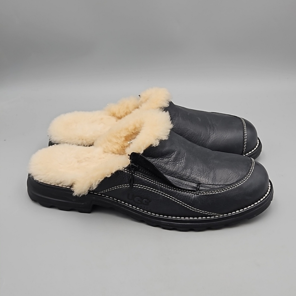 UGG slip on Clogs Women 10 leather - Picture 7 of 12